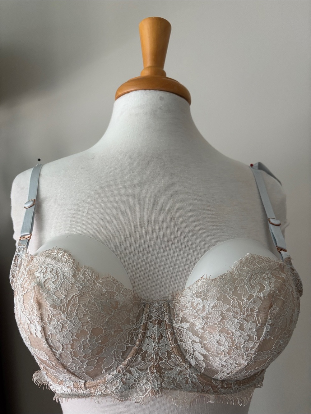 Lace Underwire Bra - Nude